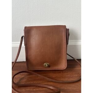 Rare 80s Tabac Color Vintage Y2K COACH Leather Crossbody Bag Brown Compact 9620